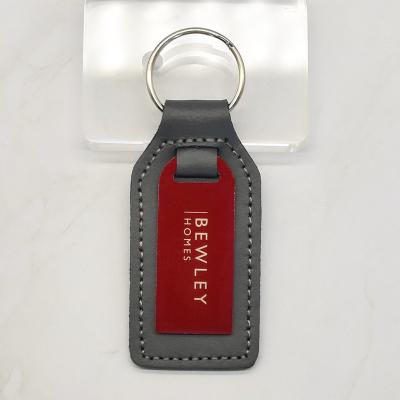 China ALL LEATHER LETTERING design car logo mute key luxury key chain custom wholesale for sale for sale