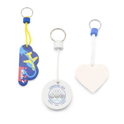 China ALL PRINT High Quality Custom Logo Floating Eva Key Chain Foam Custom Water Floatable Swimming Key Chain for sale