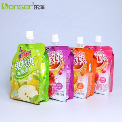 China Custom Food Packaging Pouch Milk Drink Plastic Packaging Bags For Juice for sale