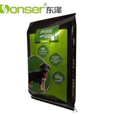 China PP Woven Packaging Bopp Laminated Food Bag For Animal Feed for sale