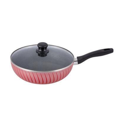 China CLASSIC factory non stick aluminum pan with printing aluminum non stick cookware wholesale of cook ware fry pan 26cm for sale