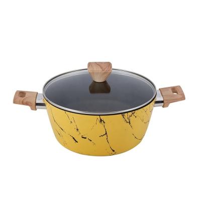 China New Customized Viable Wholesale Non Stick Soup Warmer Pot Model Factory Non Stick Aluminum Foil Cookware for sale