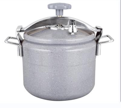 China Explosion-proof aluminum pressure cooker 5-18 L viable factory gas and aluminum induction stove pressure cooker granite coating for sale