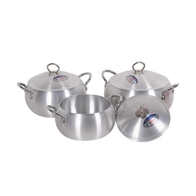 China ECO Sustainable High Quality Aluminum Cooking Pot Cookware Set Aluminum Polished Pot for sale