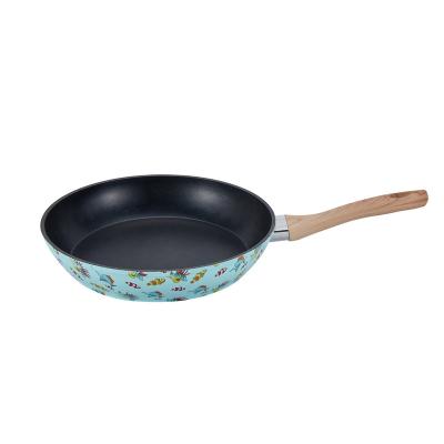 China Latest Customized Wholesale Frying Pan CLASSIC 28cm non stick pan model decal factory non stick aluminum cookware for sale