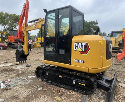 China Used Original Japan CAT 305.5E excavator, 5 ton mini hydraulic crawler excavator construction mining work 0.22mÂ³ for sale