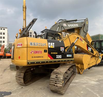 China Used Caterpillar CAT 320 320D 320DL 320D2 crawler 20 ton excavator machine with drilling attachments for sale 1 MÂ³ for sale