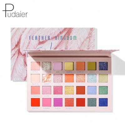 China Pudaier 28 Color Eyeshadow Makeup Palette Eye Bean Waterproof Long Lasting Pearl Paste Waterproof Matte Matte for sale