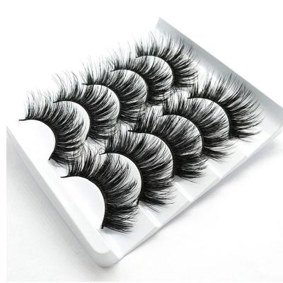 China 5 Pairs 20mm Long Natural Soft Thick Lashes Mixed Types 5 Packs Fake False Eyelashes for sale