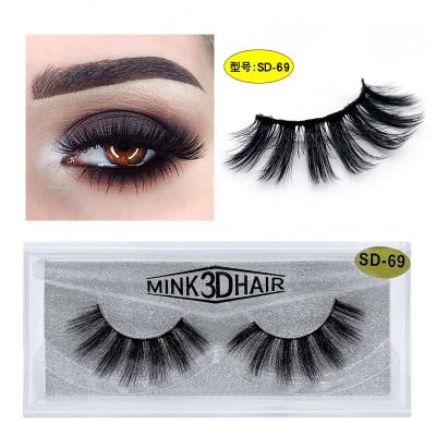 China False Eyelashes 3d Mink Lashes Natural Mink Eyelashes Makeup Wholesale Soft Natural False Eyelashes Bulk for sale