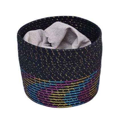 China Sustainable Chinese Manufacturer For Sale Large Weave Cotton Rope Clothes Storage Basket for sale