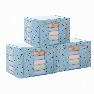 China Factory Direct Selling Minimalist Popular Cabinet Foldable Canvas Cloth Toy Kids Organizer Storage Box With Lid Cloth for sale