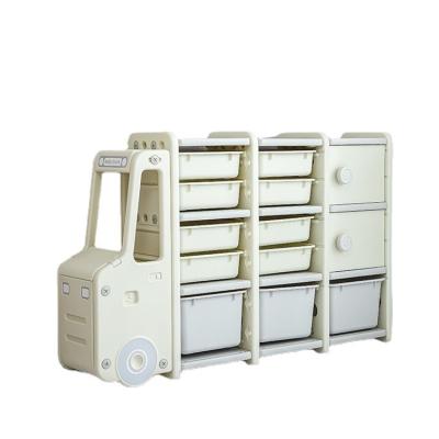 China Cute Viable Toys Storage Racks Toys Organizer Storage Kids Space-Saving Toys Storage Cabinet Kindergarten Furniture for sale