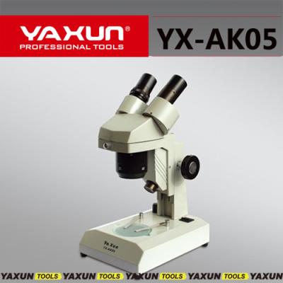 China stereo microscope with up light ak and down light ak 05,YAXUN 20X/40X yaxun microscope for mobile pcb repair AK05 for sale