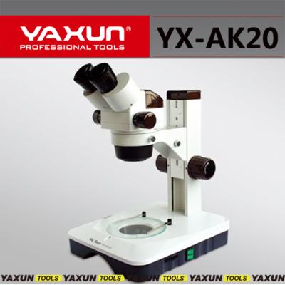 China 7x--45x Adjustable Stereo Binocular Microscope For Cell Phone Mobile Repair With LED Top And Bottom Light YAXUN AK20 Ak20 Hot Selling for sale