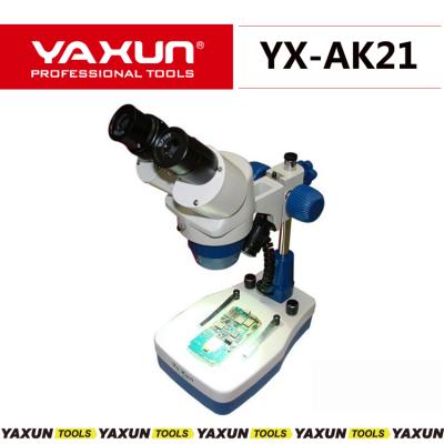 China 20x-40x Binoculars Stereo Microscope For Mobile Phone Mobile Phone Repair With LED Top And Bottom Light YAXUN AK21 Ak21 Hot Sale for sale