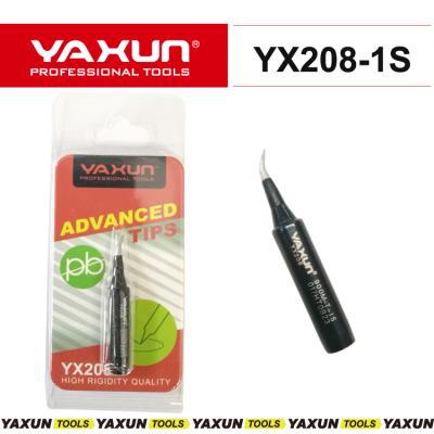 China YAXUN YX208-1S Curved Tip High Quality Soldering Iron Tip, Type 900M Soldering Tip, Rework Station to Replace Tips Curved Tip for sale