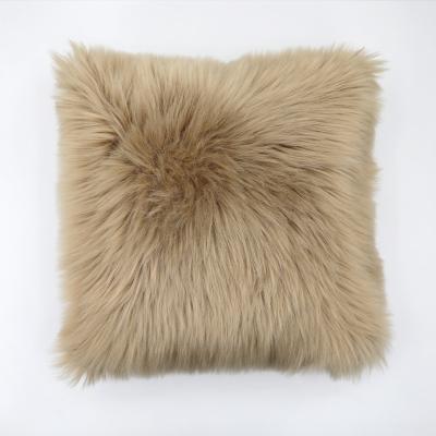 China Livingable Outdoor Acrylic Modern Faux Fur Cardboard Square Plush Pillow Tile Adorning Fur Color And Size 2 Pcs 12 Colors for sale