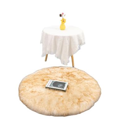 China Stain Resistant Custom Faux Fur Rugs Selling Round Area Rugs Fur Living Room Fluffy Rugs for sale