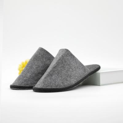 China Wholesale Fashion Trend Factory Indoor Warm Handmade Felt Faux Fur Upper Slippers And Outdoors For Men for sale