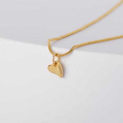 China Vintage Fashion 18K Gold Plated Heart Pendant Necklace For Love Sea Women Girl Gift Birthday Mother's Day Jewelry for sale