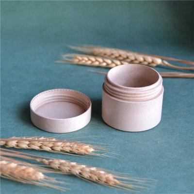 China Eco-friendly Recyclable Eco Friendly Wheat Straw Bottle And Jar Containers For Biodegradable Cosmetics Packaging for sale