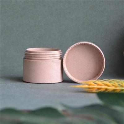 China Eco Friendly Recyclable An Eco Friendly Cream Jar Made Of Sustainable Organic Wheat Straw Cosmetic Packaging for sale