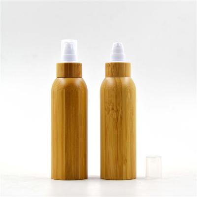 China Biodegradable Whole Body Bamboo Pump Sprayer Lotion Bottle Personal Care Cosmetic Bottle 50m 100ml 120ml Packaging for sale