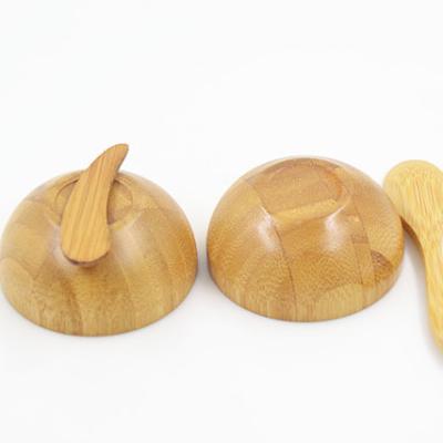 China Sustainable Bowl 50ml Bamboo Biodegradable Bowls With Bamboo Spoon for sale