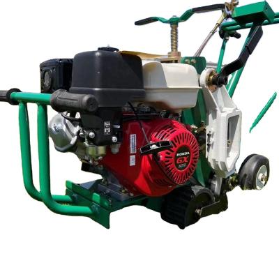 China 4-Stroke 9HP Grass Mat Cutter Lawn Mower Artificial Grass Cutting Machine Lawn Grass Cutter Green Roller for sale