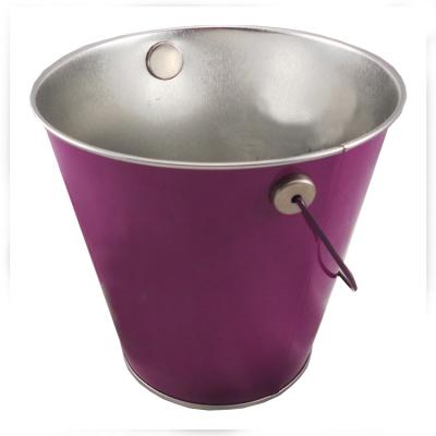 China Sustainable Wholesale 5L 10L Beer Wine Metal Galvanized Tin Ice Bucket Cooler for sale