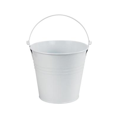 China Customized Viable Small Bar KTV Champagne Marble Beer Metal Ice Bucket With Handle for sale