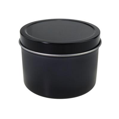 China Small Cylinder Metal Black Tea Cosmetics Candy Candle Storage Cheap Round Tin Box Packaging Case for sale