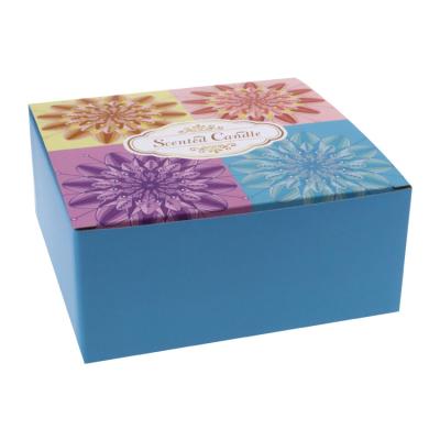 China Low MOQ Recyclable New Design Paper Gift Box Printed Color Box For Tin Candles Gift Set Scented for sale