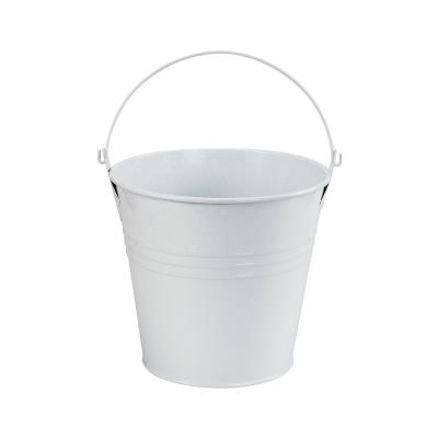 China Europe Garden Vintage Zinc Galvanized Bucket Floral Basket Planter Import Metal Tub Floral Garden Accessory for sale