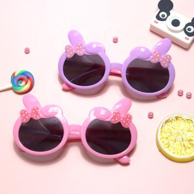 China Fashion Sunglasses Circular Polarized Cute Rabbit Kids Passive Colorful Sunglasses for sale