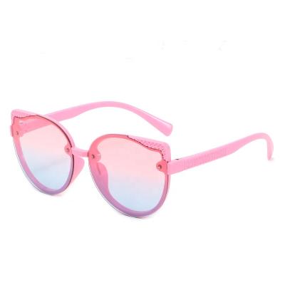 China 2021 Fashion Sunglasses Diamond Kids Sun Glass Cat Eye Sunglasses Trendy for sale