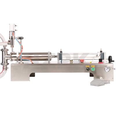 China HZPK Beverage Semi-automatic Single Head Single Bottle Liquid Filling Machine, Electric Small Foot Pedal Liquid Filler for sale