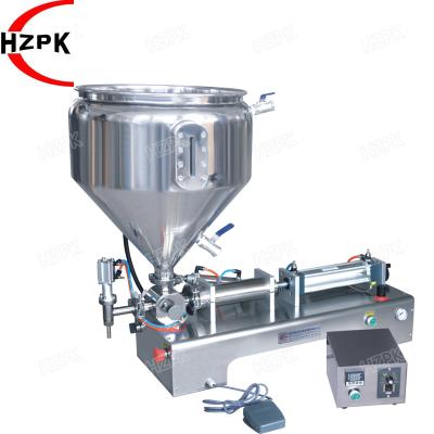 China Factory Price 50-500ml Beverage Small Semi-automatic Single Head Horizontal Semi-automatic Paste Filling Machine With Luxury Type Heating Tank For Honey for sale