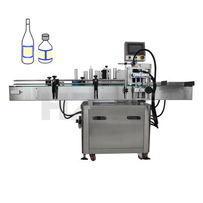 China HZPK Automatic Electric Beverage Metal Can Round Bottle Care Printer Sticker Label Labeling Printing Machine for sale