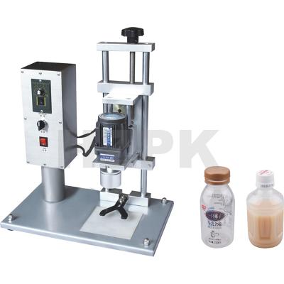 China DHZ-450 Manual Type Semi-automatic Plastic Glass Metal Beverage Desktop Beverage Factory Deli Screw Machine Merchandise for sale