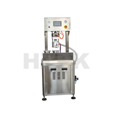 China Semi Automatic Food China Vacuum Double Chambers Screw Capping Sealing Machine For Glass Vial Bottle Jar for sale