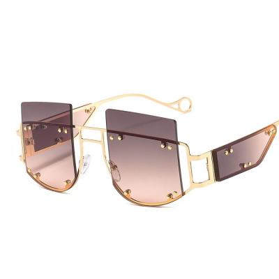 China Trendy Sunglasses 2021 Unique Metal Punk Sunglasses T850 Fashion Sunglasses for sale