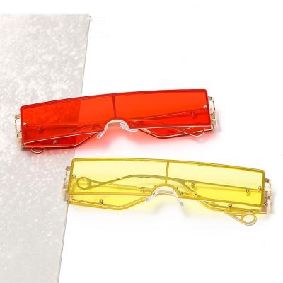 China Fashion Sunglasses T601 Unique Trending Square Sun Glasses Custom Rimless Sunglasses for sale