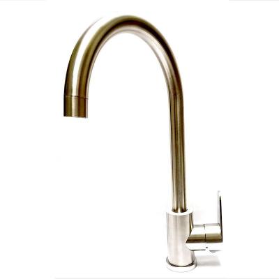 China Lead Free Faucet Cheap 360 Materia LedFre SUS304 Stainless Steel Modern Kitchen Mixer Hot And Cold Water Sink Faucet Single Handle Faucet for sale