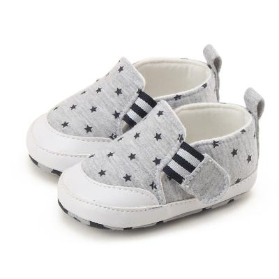 China Canvas Flat Wholesale Stars Leisure Soft Sole Anti-skid Baby Shoes for sale