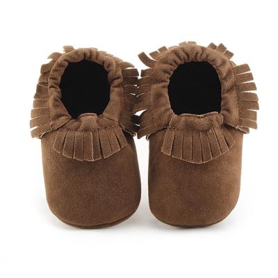 China New Logo Designer Infant Kids Casual Flat Shoes Suede Leather Tassels Baby Walking Shoes Custom Made Shoes for sale