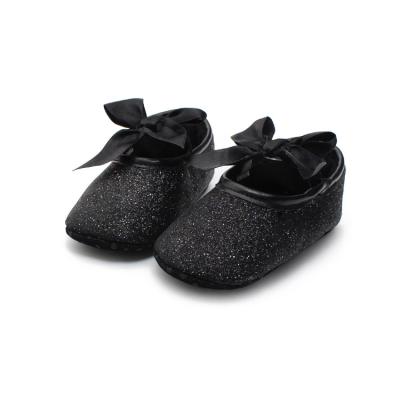 China Wholesale Custom Made Shining Noble Soft Baby Beautiful Quality Lace Princess Flat Shoes For Girls for sale