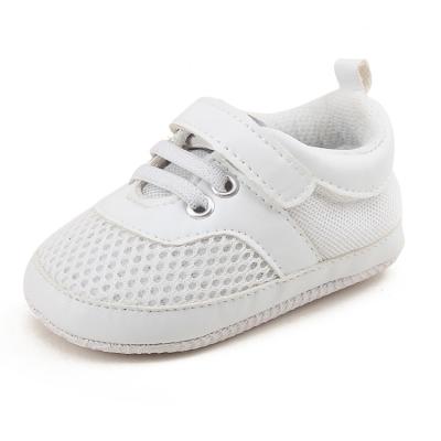 China Wholesale Flat Crochet and Net Soft Sole Princess Newborn Toddlers Buckle Ties Lightweight Baby Sneakers for sale