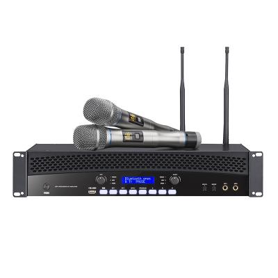 China Can be corrected with BT External DSP Professional Karaoke Power Amplifiers Software Digital Amplifier with Wireless Microphone for sale